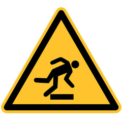 Warnschild Warnung vor Hindernissen am Boden DIN 7010/ASR 1.3 W0007