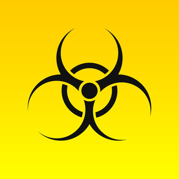 Biohazard symbol vector sign. 