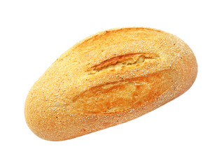 Hotdog roll taken closeup.Isolated.