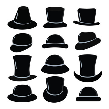 Black Gentleman hat vintage with variation style