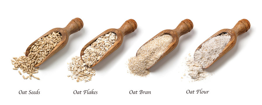Oat flakes, seeds and bran