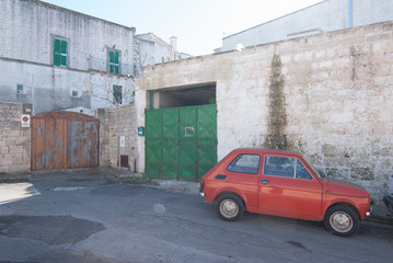 Old car in Cisternino, Puglia, Italy
