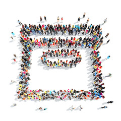 people in the shape box.