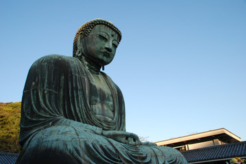 The Daibutsu, or Great Buddha, at the Kotoku-in temple in Kamakura, Kanagawa Prefecture, Japan