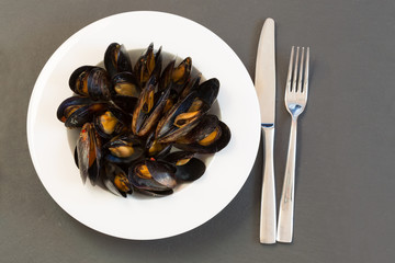 Italian cuisine. Mussels