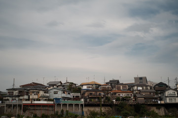 Fototapeta na wymiar Houses In Yamato, Kanagawa Prefecture, Japan