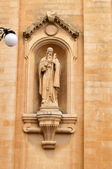 statue de l'&eacute;glise paroissiale Notre-Dame-des-Victoires de Naxxar