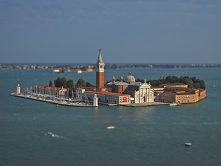 San Giorgio Maggiore, Venice, Italy - miniature effect