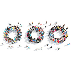 people in the shape of abstract symbols.