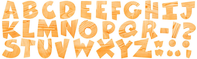 Wooden letters