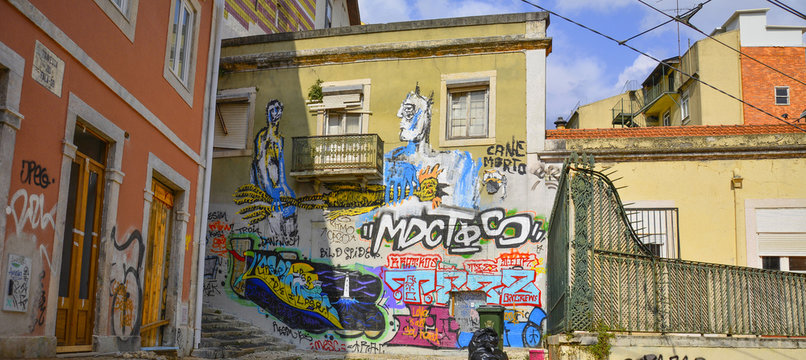 Fototapeta Grafitti in Lisbon
