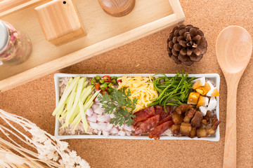 fry rice with the shrimp paste