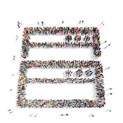 people in the shape of a tray.