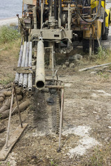 Geological exploration, collecting underground samples