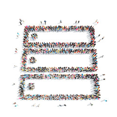 people in the shape of a tray.