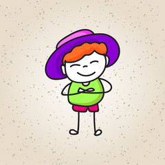 hand drawing happy people