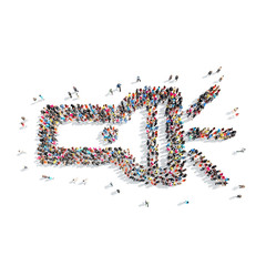  people in the shape of a flashlight.