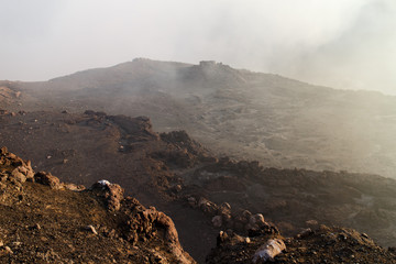 Volcan Masaya view at sunshine