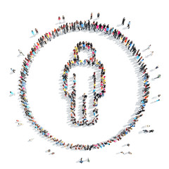 people in the shape of a man.