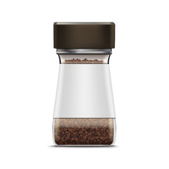 Vector Coffee Glass Jar Packaging Package Isolated