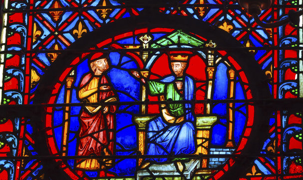 King Advisor Stained Glass Sainte Chapelle Paris France