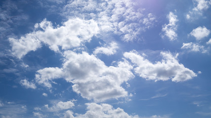 Fototapeta na wymiar White clouds and blue sky