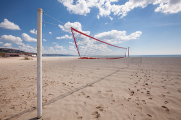 volleyball net at the beach
