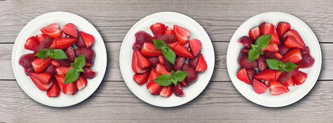 Set of a strawberry. Healthy and tasty food