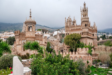 Fototapeta premium Exterior of Colomares Castle. Benalmadena town, Spain