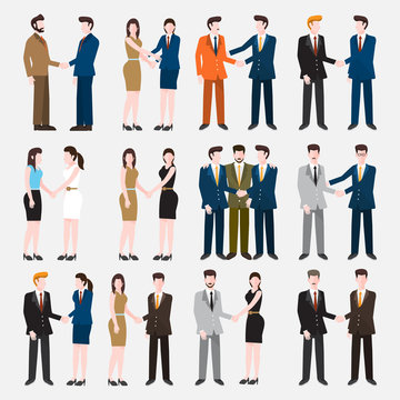 Business Peoples acting in workplace - Vector Illustration, Graphic Design Editable For Your Design.
