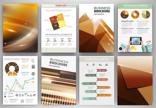 Brown Creative Business Backgrounds And Abstract Concept Infogra