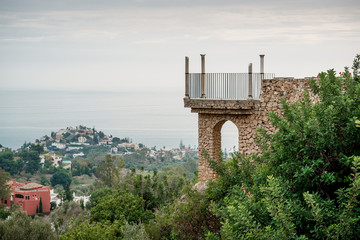 Fototapeta premium View of the observation deck and Benalmadena town. Spain
