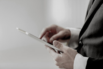 Blurred Businessman walking to the office