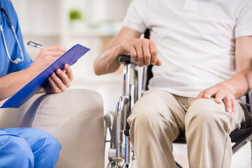 Old man at hospital