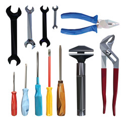 Vector low poly design modern illustration set of craft, tools and equipment | craftsman Isolated on white background