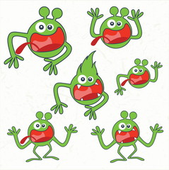 Fototapeta premium Cartoon cute monsters