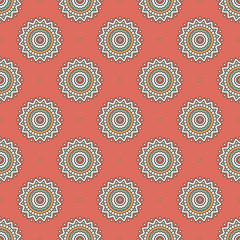 Ethnic floral seamless pattern