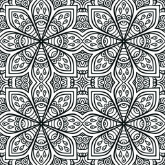 Ethnic floral seamless pattern