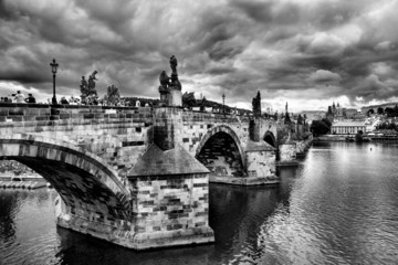 Obraz premium Historic Charles Bridge in Prague, Czech Republic