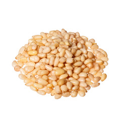 Pine nuts isolated on white.