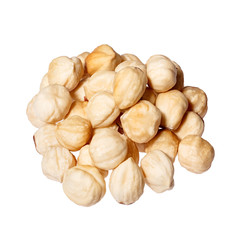 Hazelnuts isolated.
