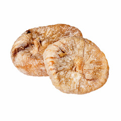 Dried fig fruits isolated on white.