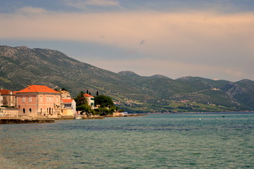 Croatian seaside in a town  Orebic