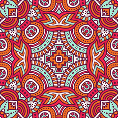 Ethnic floral seamless pattern