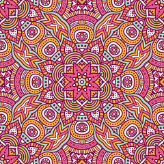 Ethnic floral seamless pattern