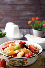 salad with fresh fruits