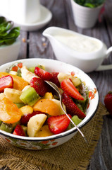 salad with fresh fruits