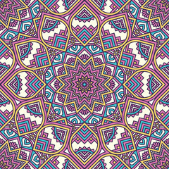 Ethnic floral seamless pattern