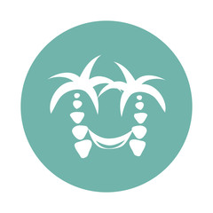 Hammock and palm trees icon