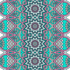 Ethnic floral seamless pattern